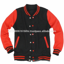 Black red Colorful baseball custom varsity jacket for wholesale